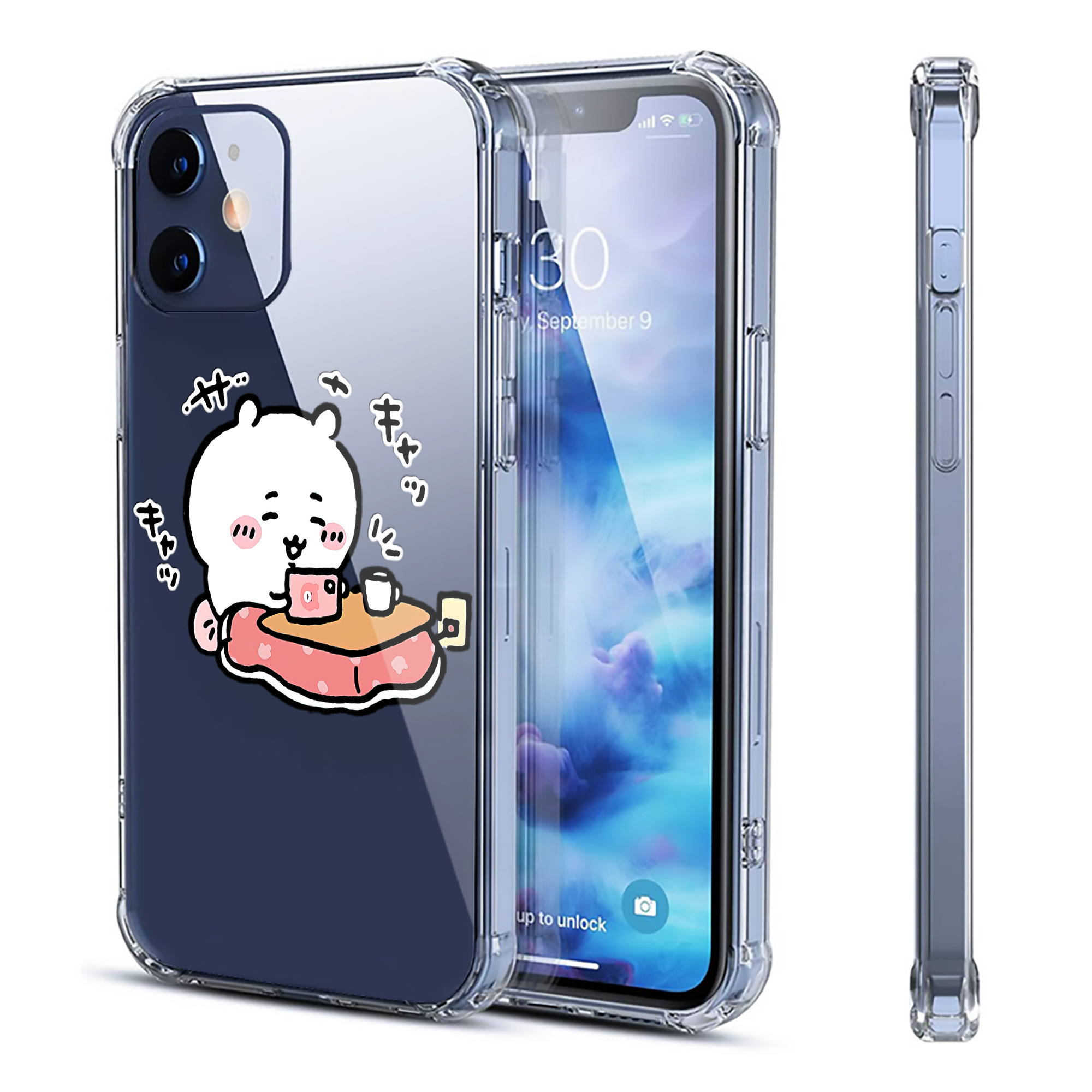 （画像用） ちいかわ ちいかわ Chii-kawa chiikawa 【iPhone 12シリーズ対応】透明スマホケース（クリアソフトケース）
